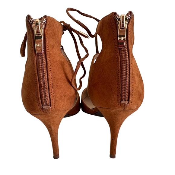 Marc Fisher Tan Lace Up d'orsay Stilleto Heels Pumps 11 - Picture 8 of 11